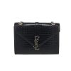 Borsa a tracolla Saint Laurent  Enveloppe in pelle blu marino - 360 thumbnail