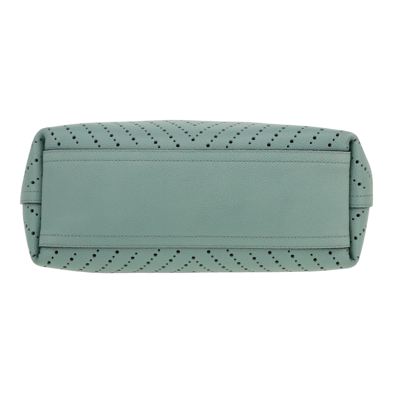 Chanel  Grand Shopping shopping bag  in green leather - Detail D1