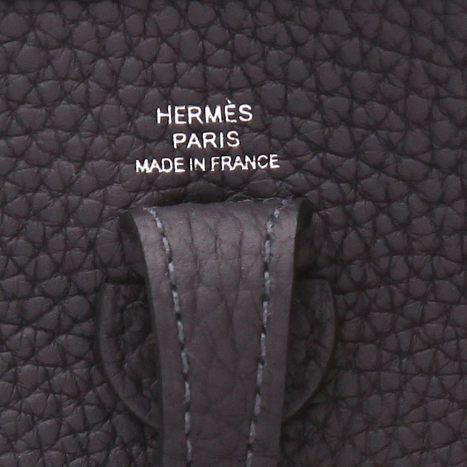 Hermès  Evelyne shoulder bag  in indigo blue leather taurillon clémence - Detail D2