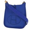 Bolso bandolera Hermès  Evelyne en cuero taurillon clémence azul eléctrico - 00pp thumbnail