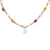 Bulgari Allegra necklace in yellow gold, precious stones and cultured pearls - 00pp thumbnail