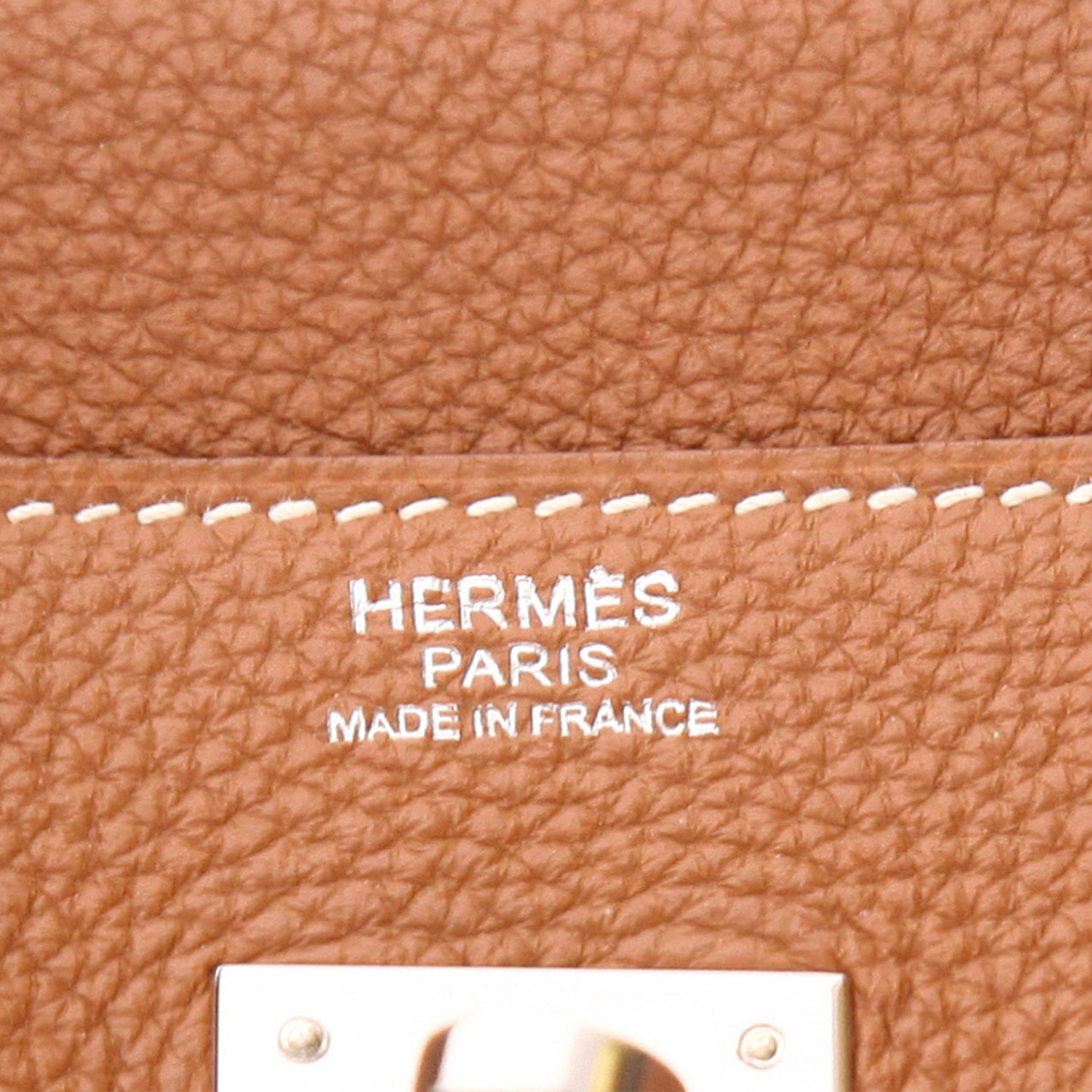 Sac à main Hermès  Birkin 30 cm en cuir togo gold - Detail D2