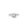 Vintage  solitaire ring in white gold and diamond - 360 thumbnail