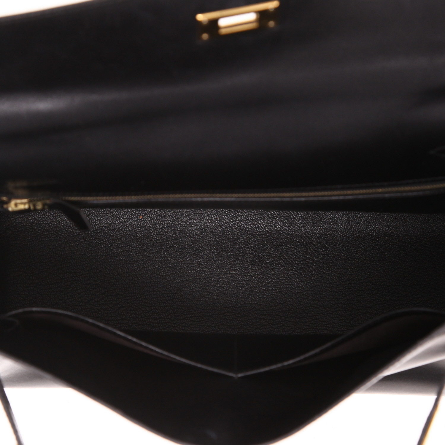 Sac à main Hermès  Kelly 32 cm en cuir box noir - Detail D3