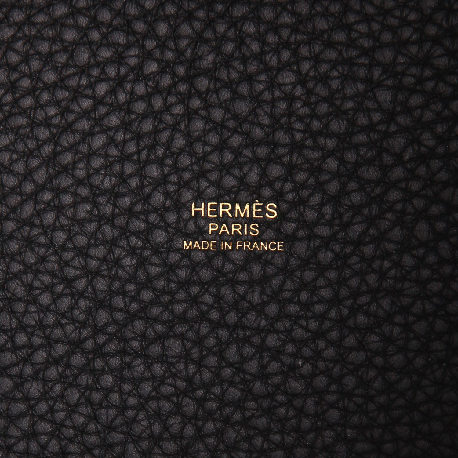 Bolso de mano Hermès  Picotin 18 cm en cuero togo negro - Detail D2
