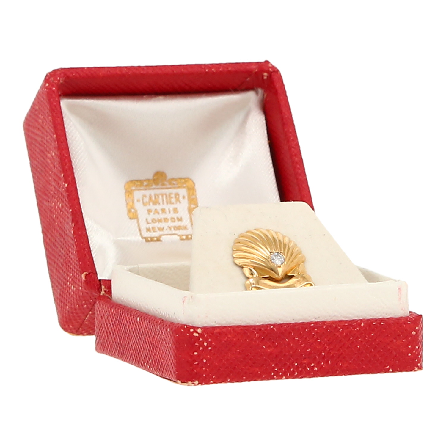 Broche-pendentif Cartier  en or jaune et diamant - Detail D2