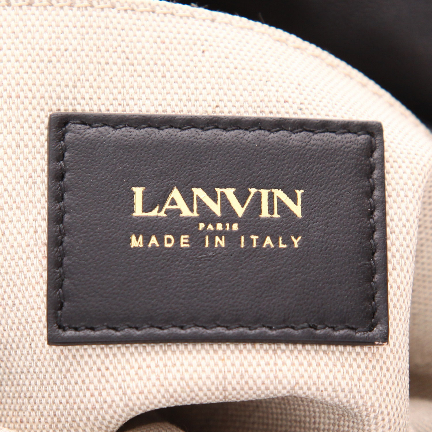 Bolso bandolera Lanvin  Sugar en cuero negro - Detail D2