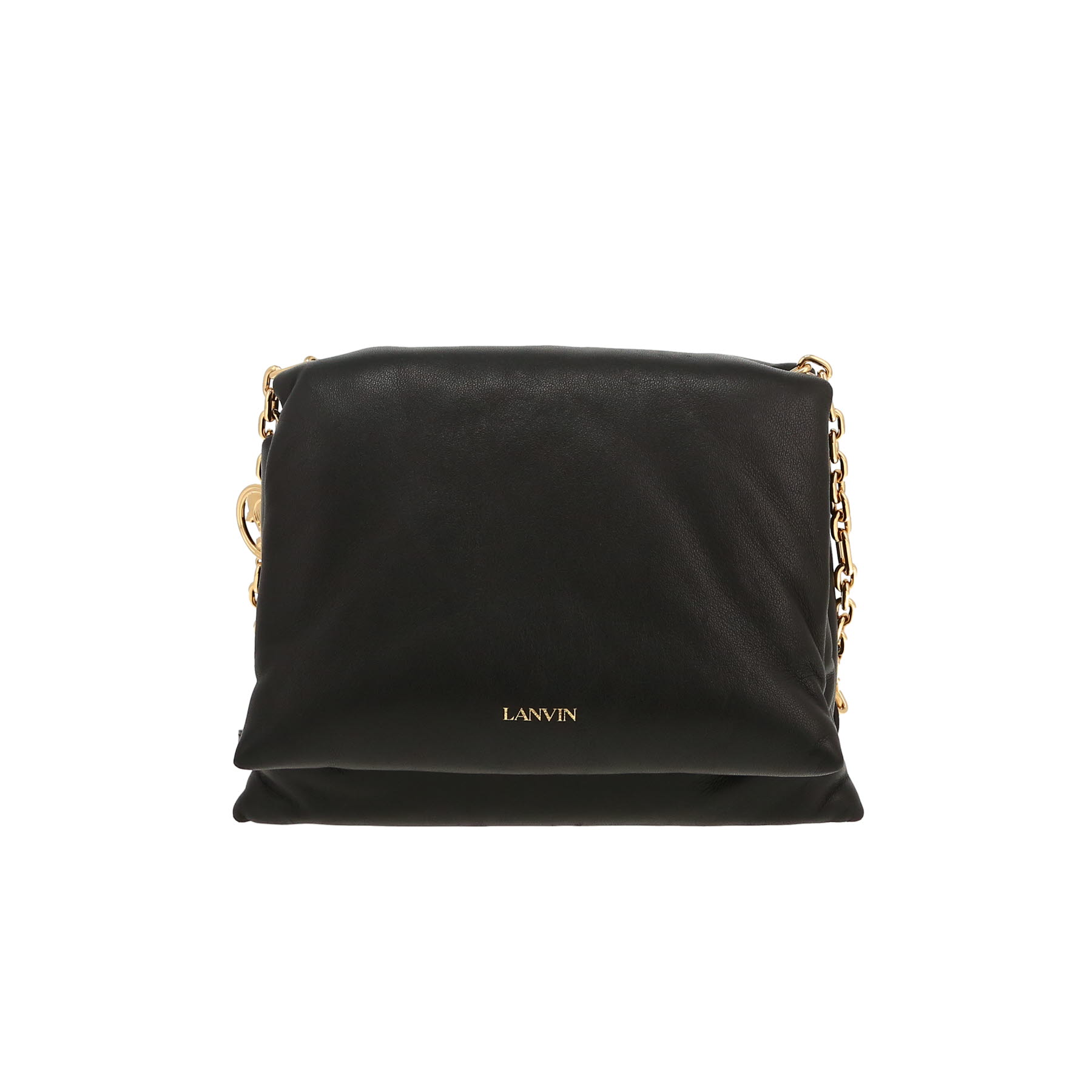 Bolso bandolera Lanvin  Sugar en cuero negro - Detail D4