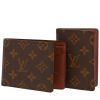 Louis Vuitton   card wallet  in brown monogram canvas  and brown leather - 00pp thumbnail