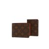 Louis Vuitton   card wallet  in brown monogram canvas  and brown leather - 360 thumbnail