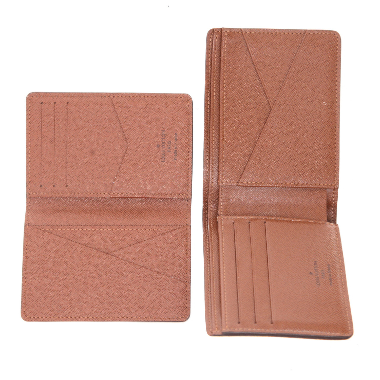 Louis Vuitton   card wallet  in brown monogram canvas  and brown leather - Detail D3