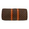 Borsa da viaggio Louis Vuitton  Keepall 45 in tela monogram marrone e pelle naturale - Detail D1 thumbnail