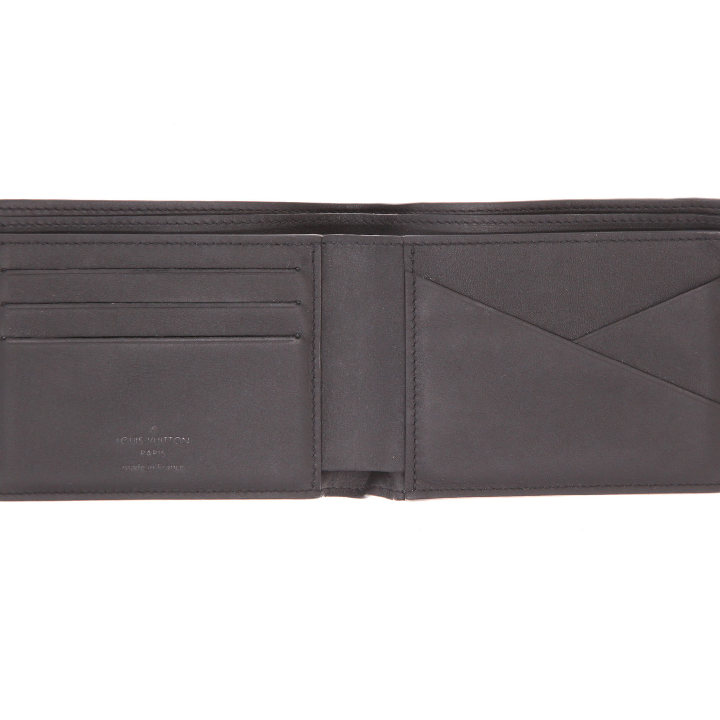 Louis Vuitton   card wallet  in black empreinte monogram leather  and black leather - Detail D3