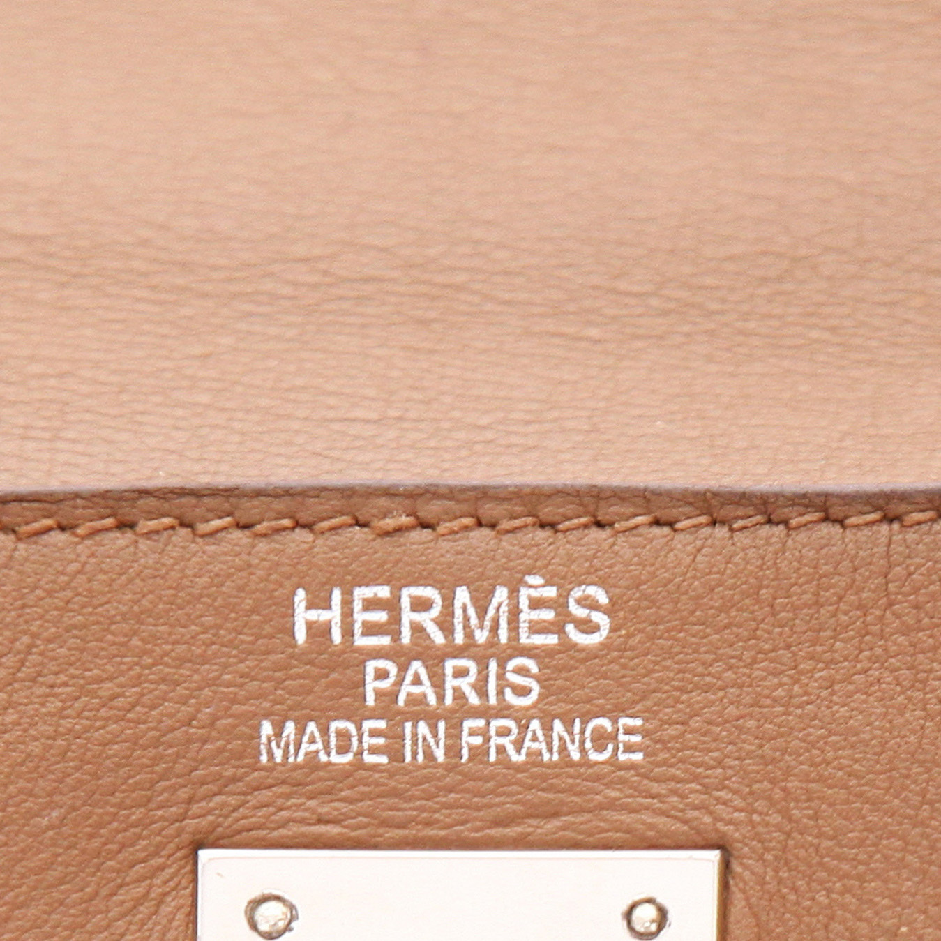 Borsa Hermès  Kelly 35 cm in pelle Swift marrone - Detail D2