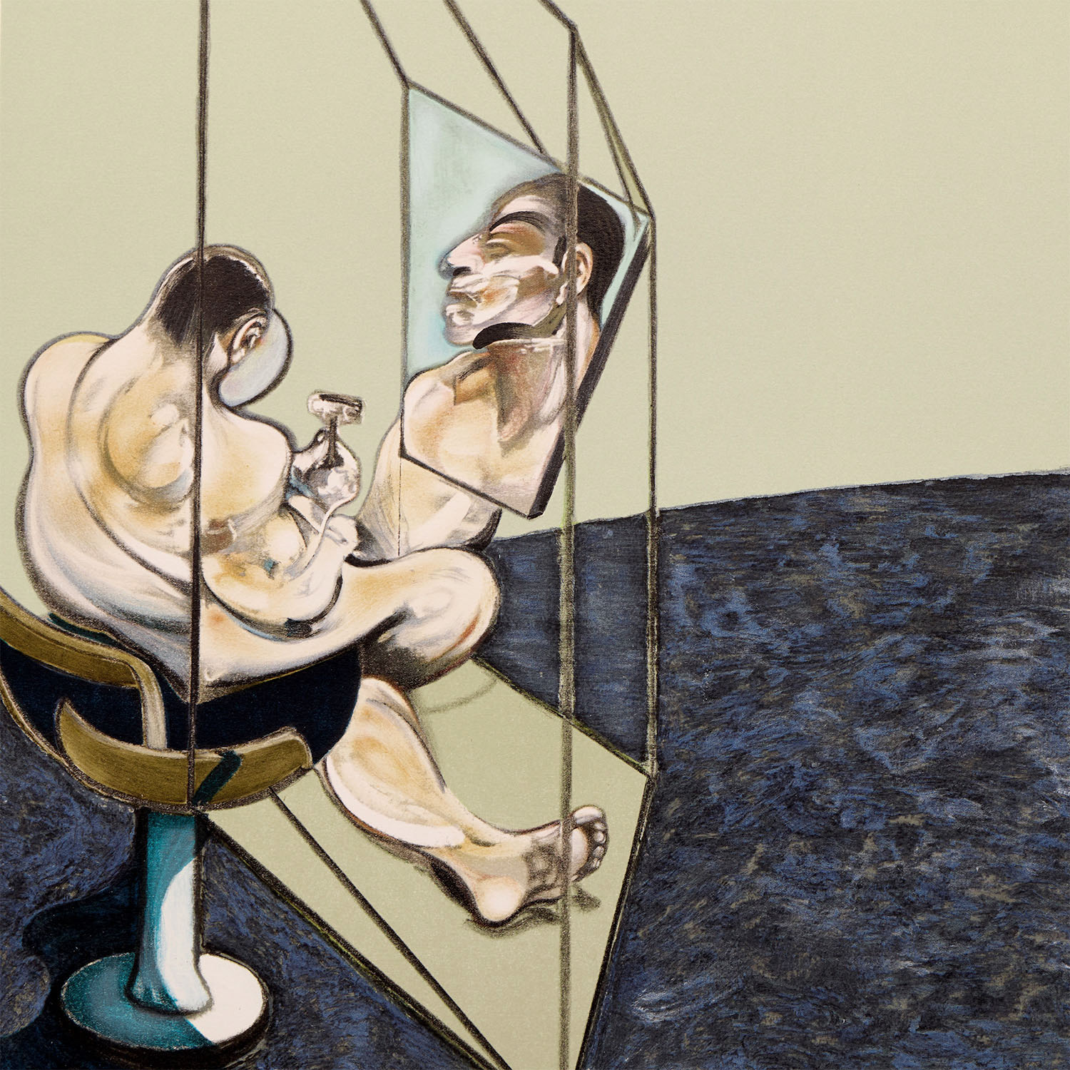 Three studies of the male back : left panel - 1987