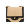 Borsa Chanel  Vintage in pelle trapuntata beige e pelle verniciata nera - 360 thumbnail