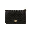 Chanel  Timeless Maxi Jumbo shoulder bag  in black quilted leather - 360 thumbnail