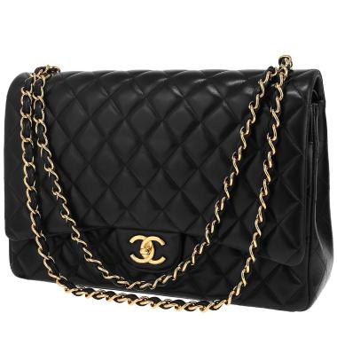 Sac bandoulière Chanel  Timeless Maxi Jumbo en cuir matelassé noir