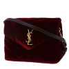 Bolso bandolera Saint Laurent  Toy Loulou en terciopelo color burdeos - 00pp thumbnail