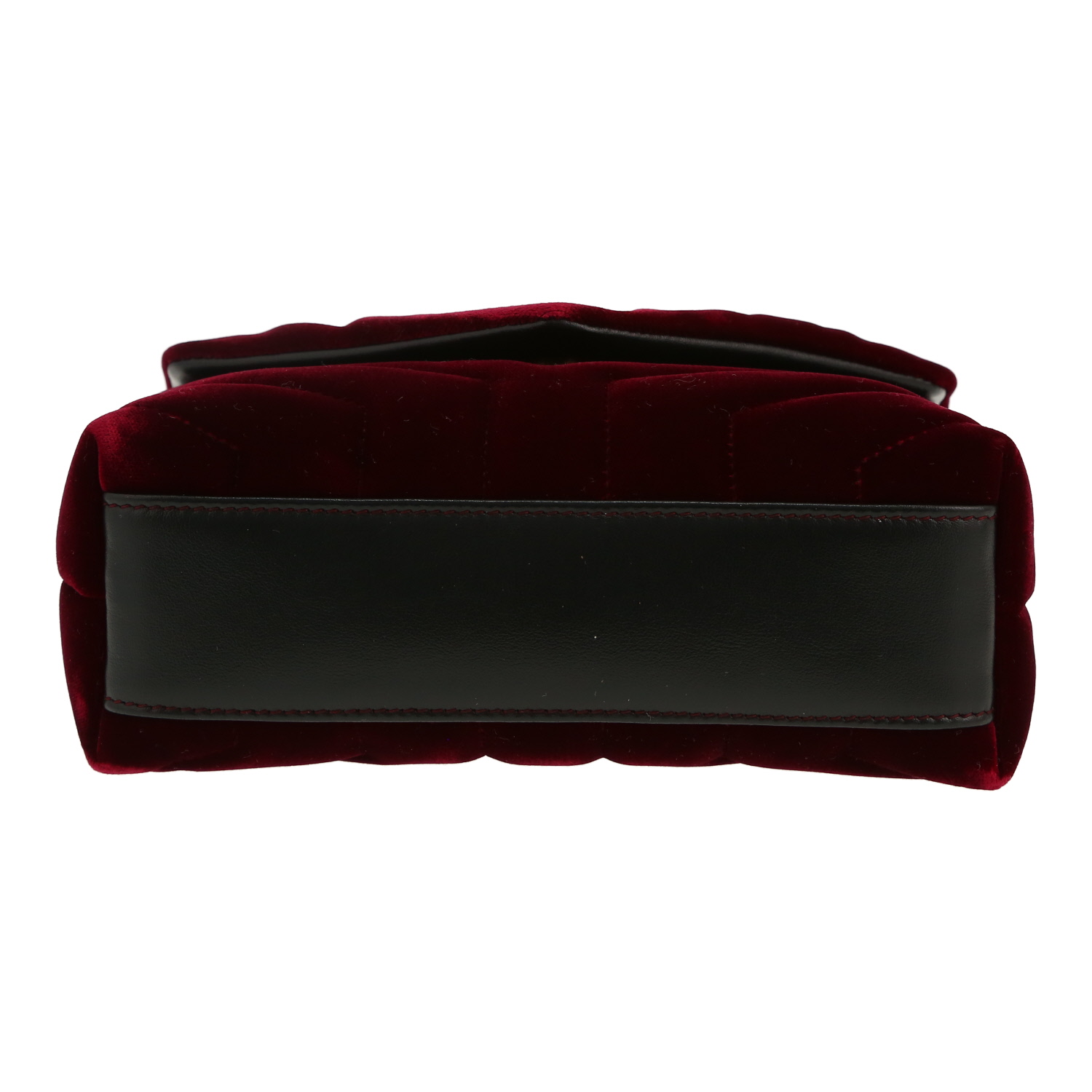 Saint Laurent  Toy Loulou shoulder bag  in burgundy velvet - Detail D1