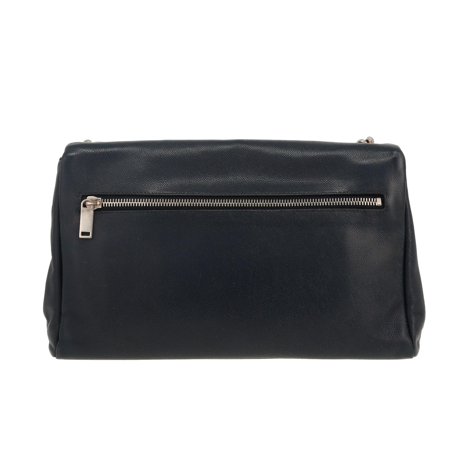 Saint Laurent West Hollywood shoulder bag in blue grained leather - Detail D4