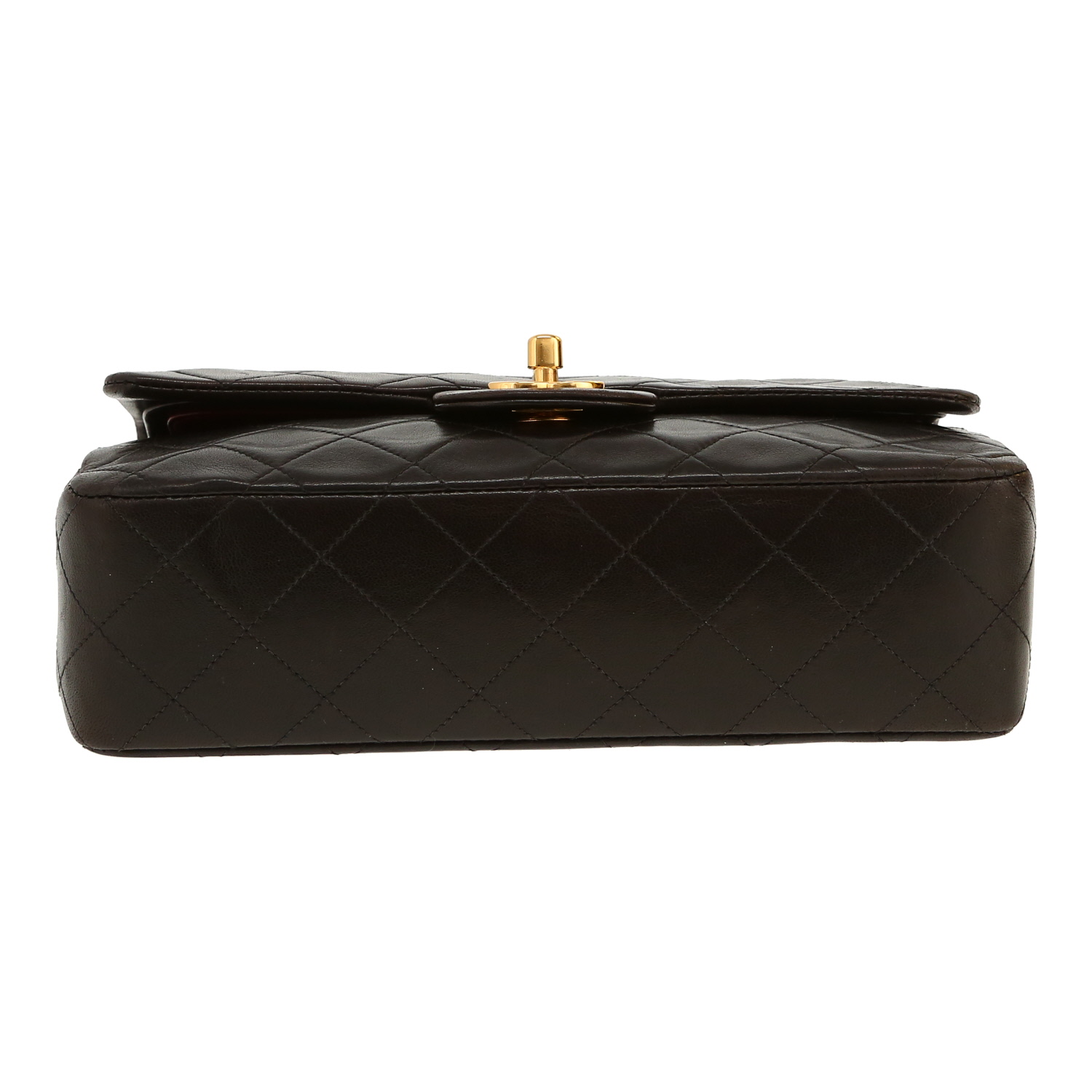 Sac bandoulière Chanel  Timeless Petit en cuir matelassé marron - Detail D1