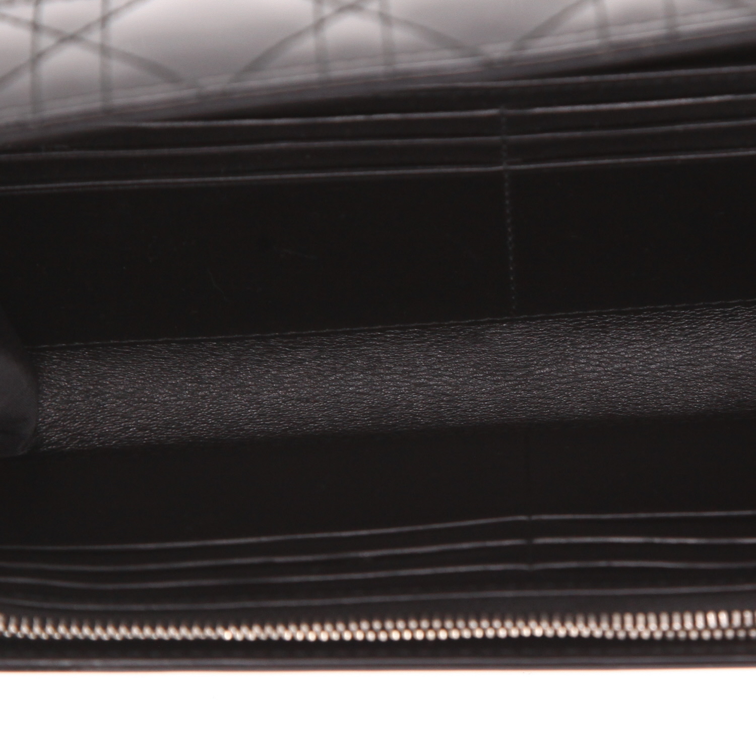 Borsa a tracolla Dior   in pelle verniciata nera - Detail D3