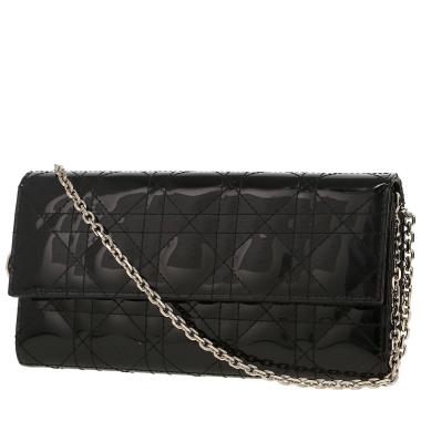 Sac bandoulière Dior   en cuir verni noir