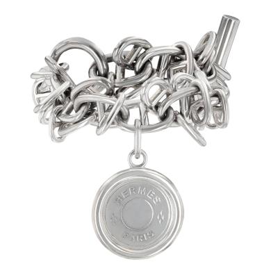 Hermès Tintamarre large model bracelet in silver