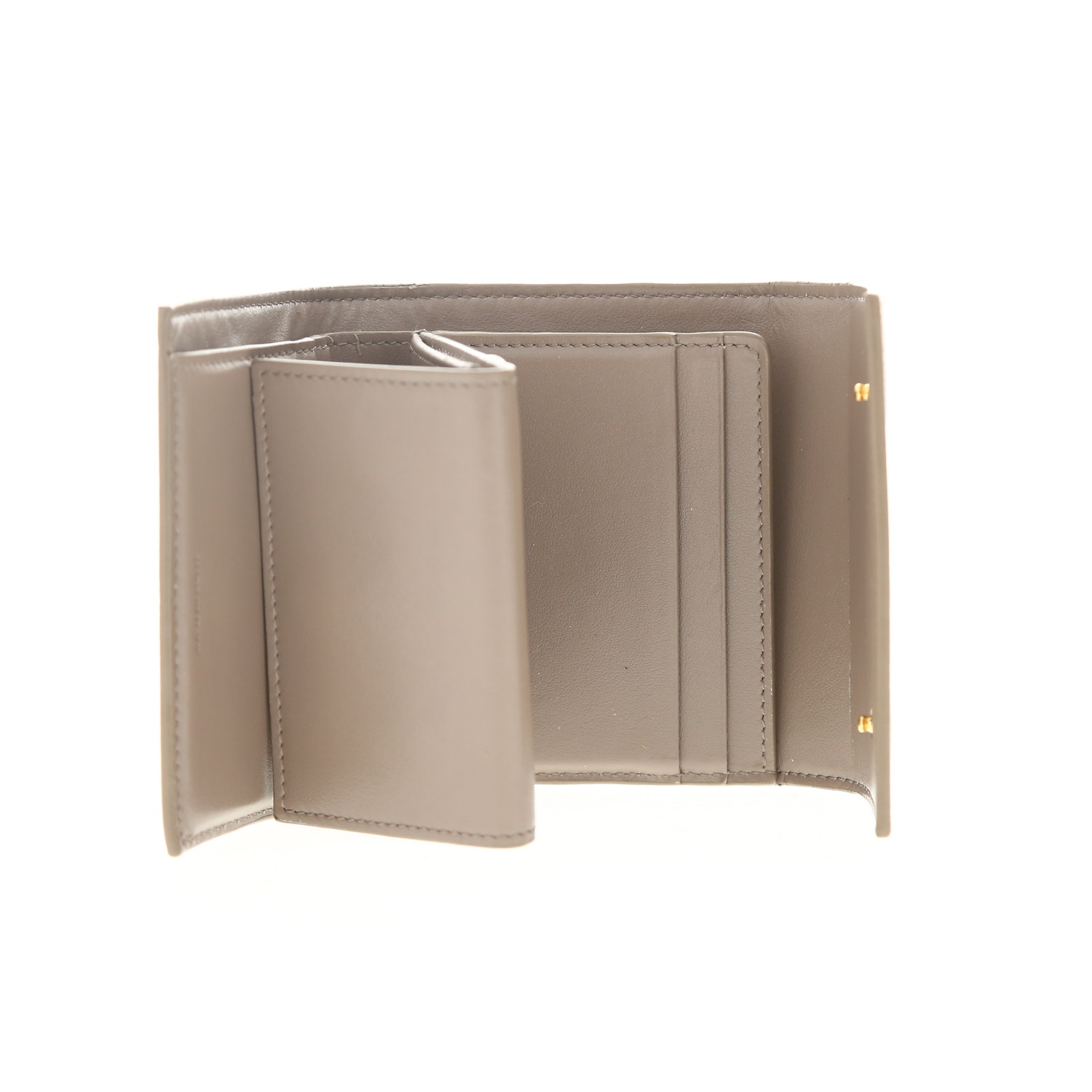 Celine   wallet  in taupe grained leather - Detail D2