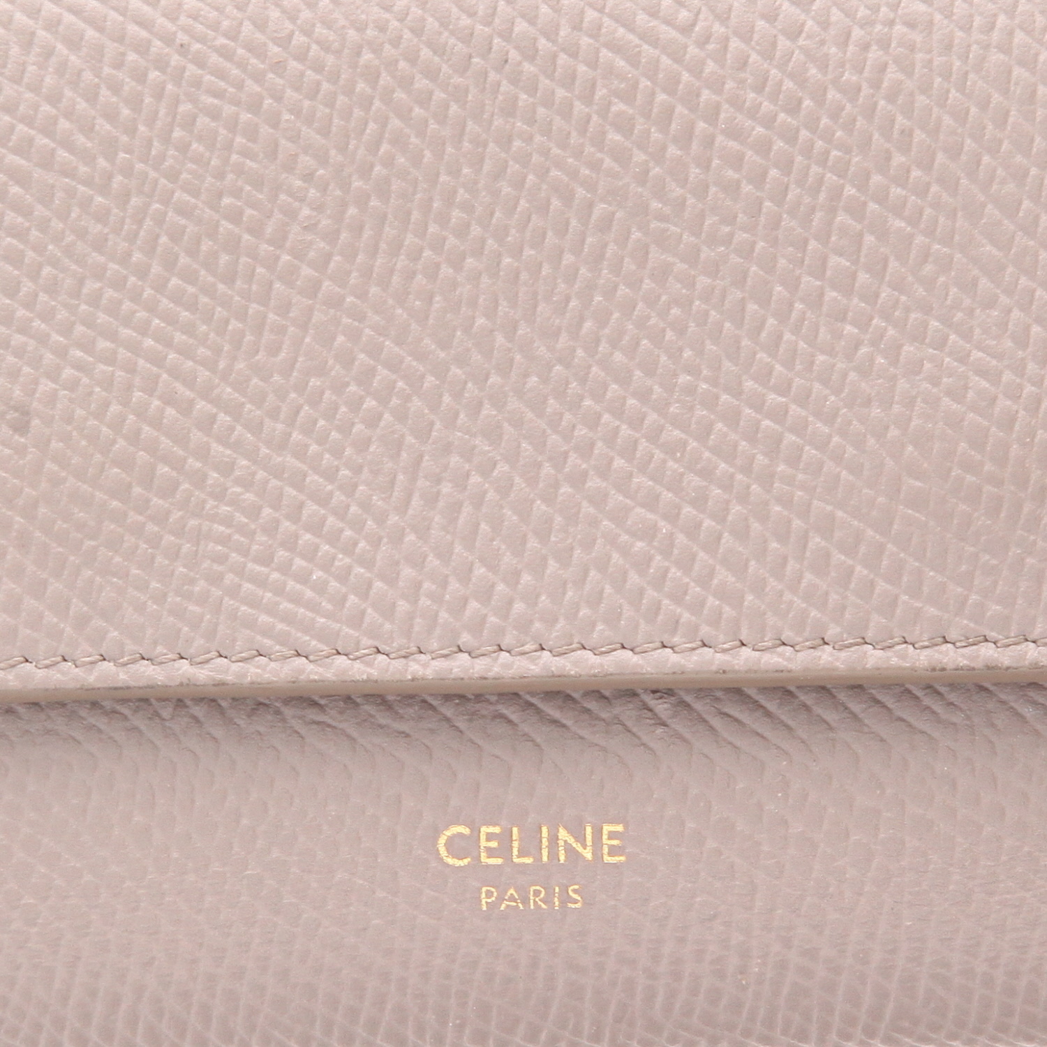 Portafogli Celine   in pelle martellata color talpa - Detail D4