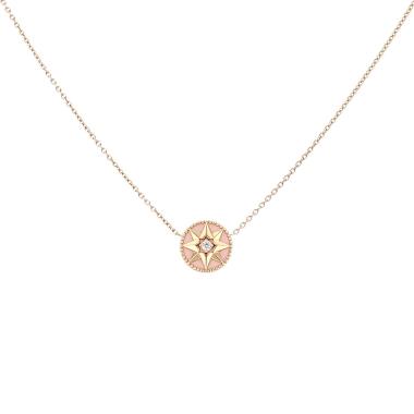 Dior Rose des vents necklace in pink gold, opal and diamond