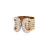 Open Cartier C de Cartier ring in 3 golds and diamonds - 00pp thumbnail