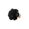 Chanel Camelia medium model ring in yellow gold and onyx - 00pp thumbnail