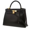 Hermès  Kelly 28 cm handbag  in black box leather - 00pp thumbnail