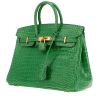 Bolso de mano Hermès  Birkin 25 cm en cocodrilo porosus Vert Cactus - 00pp thumbnail