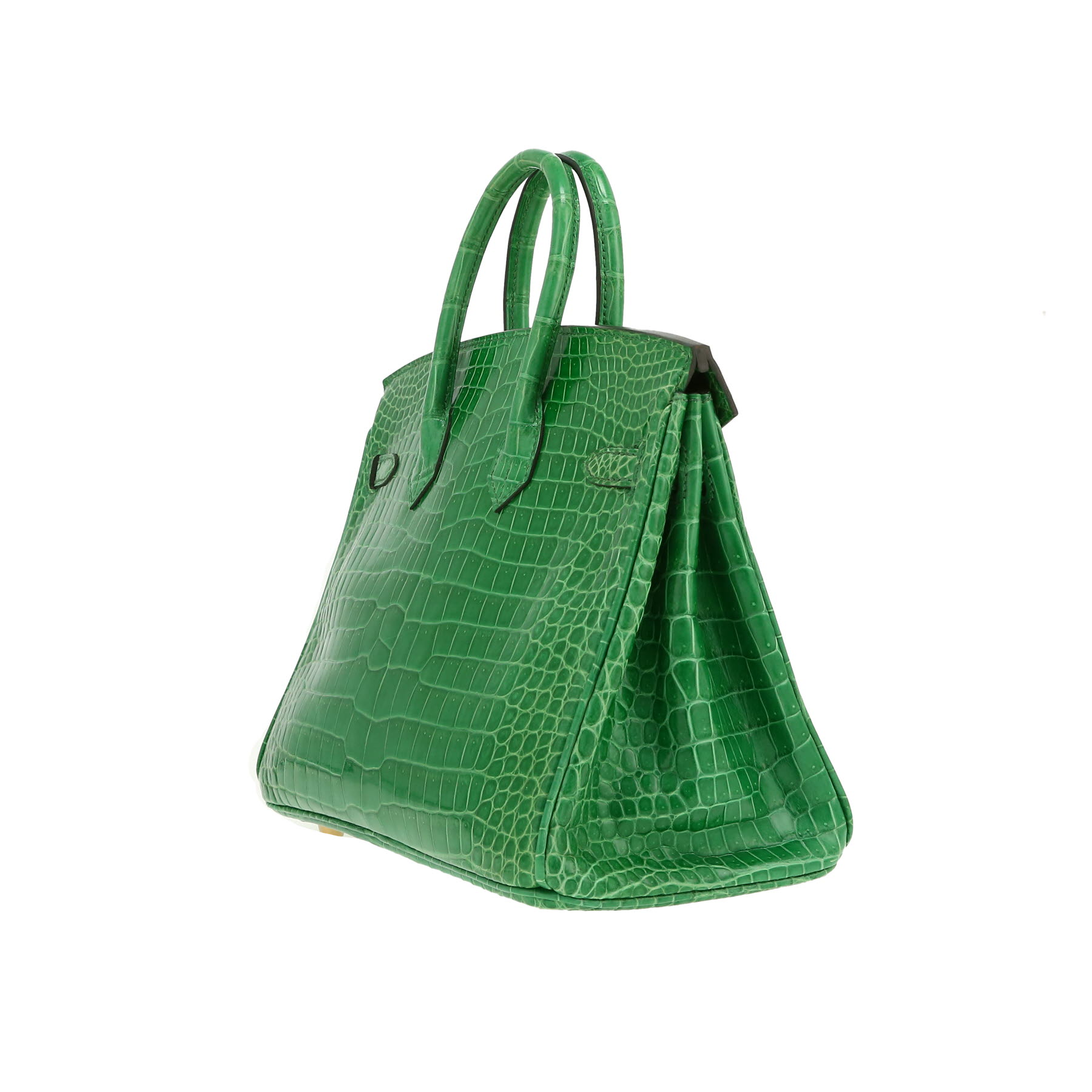 Borsa Hermès  Birkin 25 cm in coccodrillo marino Vert Cactus - Detail D7