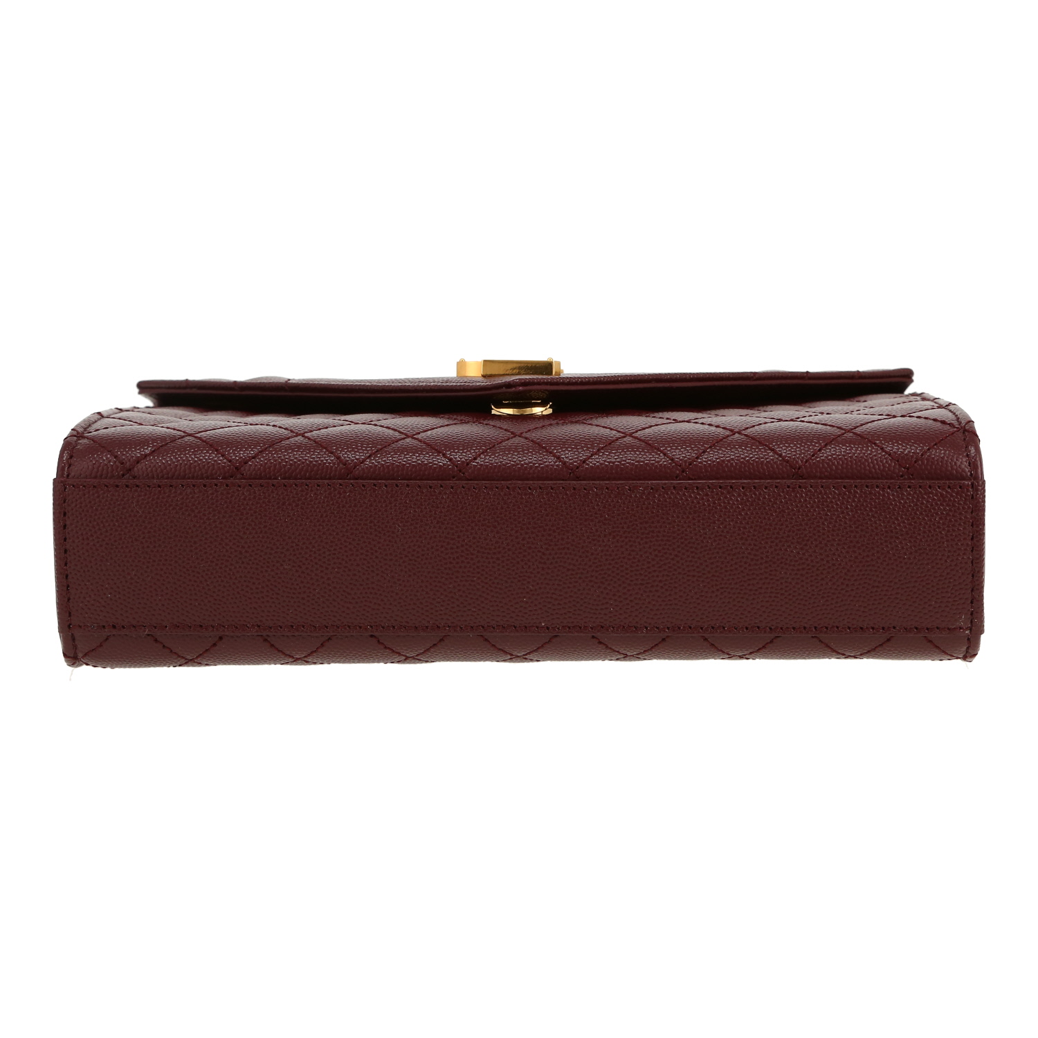 Saint Laurent  Envelope handbag  in burgundy quilted grained leather - Detail D1