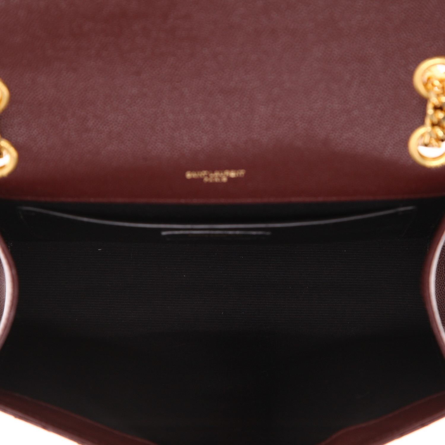 Saint Laurent  Envelope handbag  in burgundy quilted grained leather - Detail D3