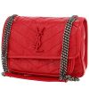 Borsa a tracolla Saint Laurent  Niki Baby in pelle trapuntata a zigzag rossa - 00pp thumbnail