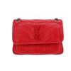 Borsa a tracolla Saint Laurent  Niki Baby in pelle trapuntata a zigzag rossa - 360 thumbnail