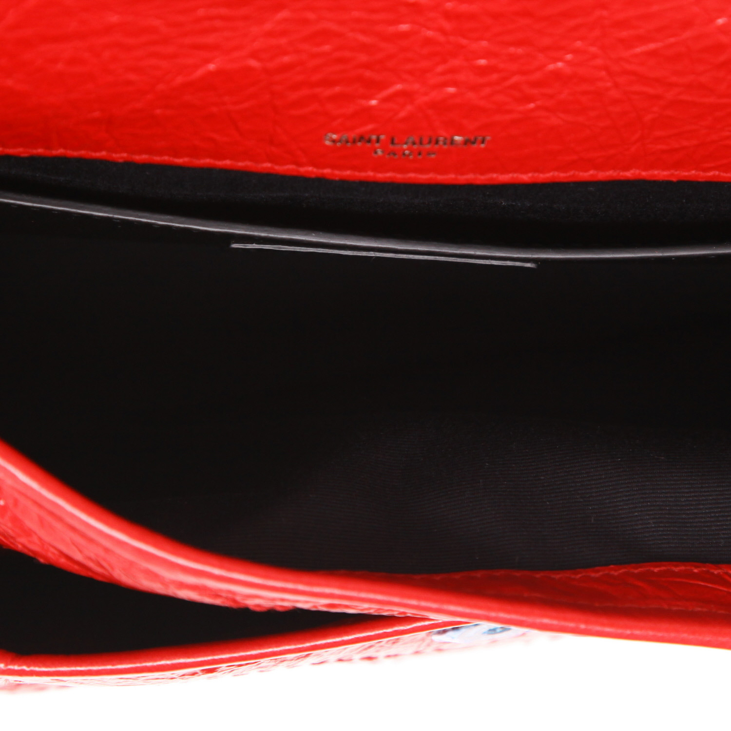 Saint Laurent  Niki Baby shoulder bag  in red chevron quilted leather - Detail D3