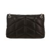Sac bandoulière Saint Laurent  Puffer petit modèle  en cuir matelassé noir - Detail D4 thumbnail