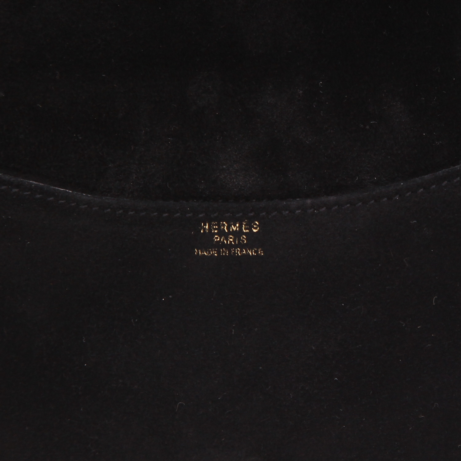 Hermès  Vintage pouch  in black doblis calfskin - Detail D2