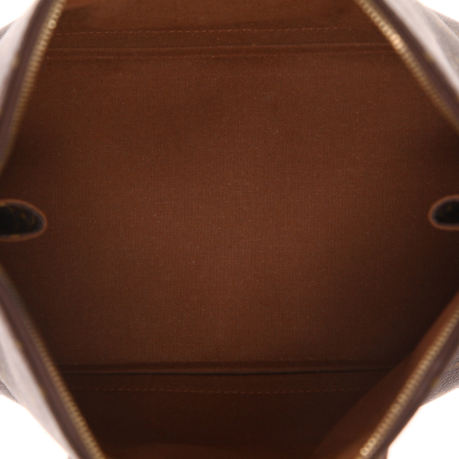 Sac à main Louis Vuitton  Alma en toile monogram marron et cuir naturel - Detail D3