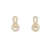 Paire de boucles d'oreilles Cartier Agrafe en or jaune et diamants - 00pp thumbnail