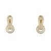 Paire de boucles d'oreilles Cartier Agrafe en or jaune et diamants - 360 thumbnail