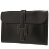 Hermès  Jige pouch  in black box leather - 00pp thumbnail