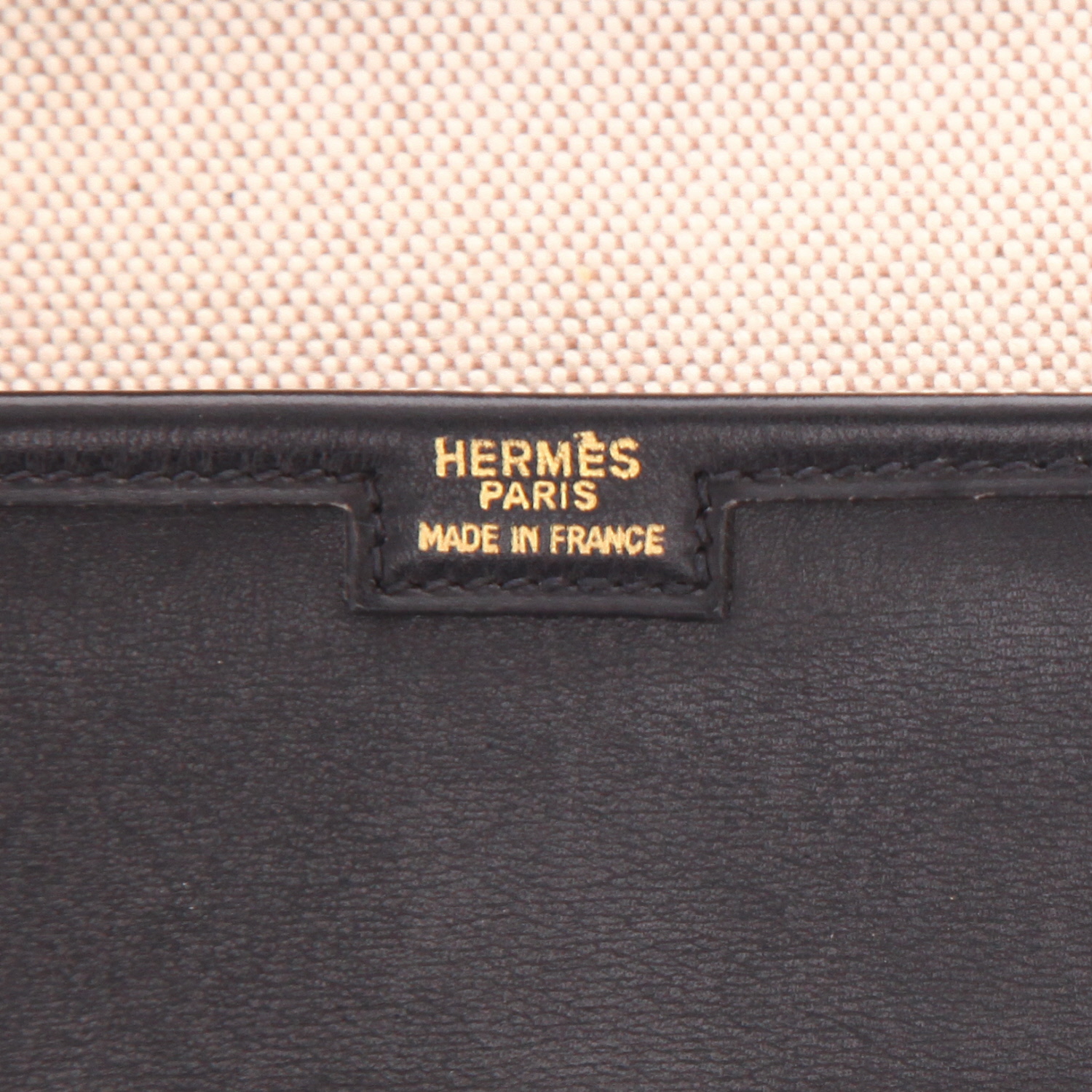 Pochette Hermès  Jige in pelle box nera - Detail D2