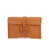 Hermès  Jige pouch  in gold Courchevel leather - 360 thumbnail